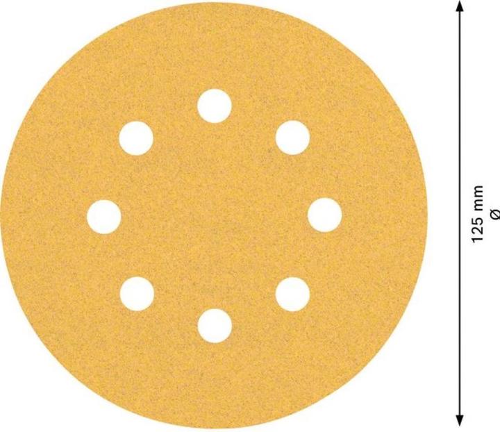 Image du produit Bosch Professional Zubehör Papier abrasif Expert C470 avec 8 trous pour ponceuse excentrique, 125 mm, G 100, 50 pcs. (100)