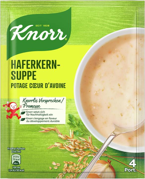 Immagine prodotto Knorr Sacchetto per zuppa di chicchi d'avena, zuppa cremosa con porri e chicchi d'avena, facile da