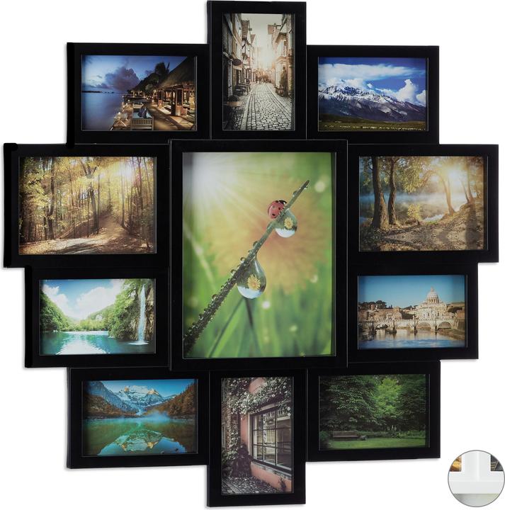 Immagine prodotto Relaxdays Cornice multipla per collage di 11 foto (10 x 15 cm, 13 x 18 cm)