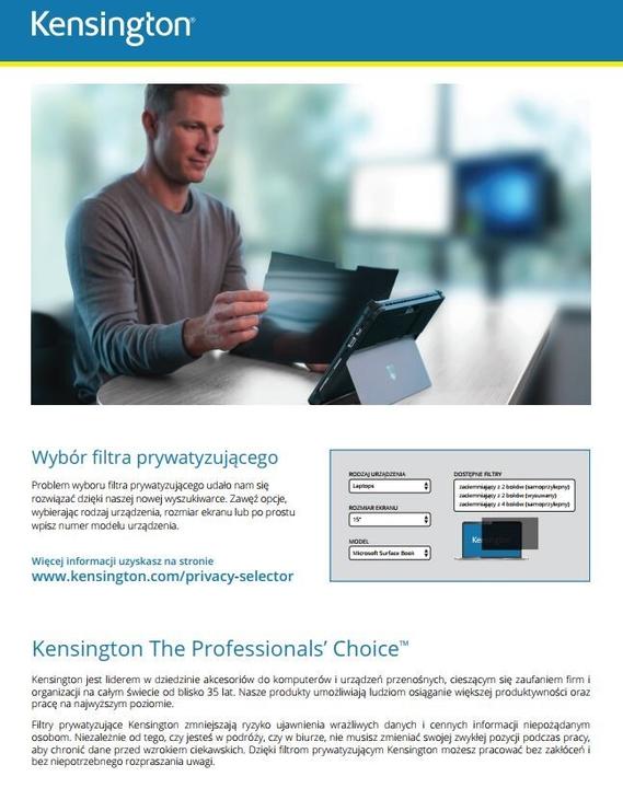 Image du produit Kensington Filtre de confidentialité (14", 16 : 9)
