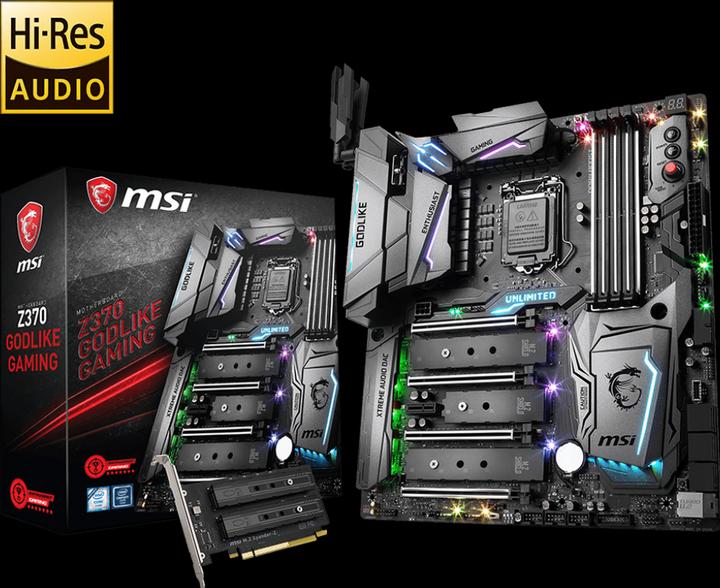 Actual product image MSI Z370 Godlike Gaming (LGA 1151, Intel Z370, E-ATX)