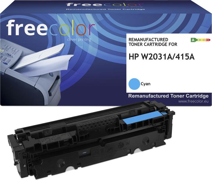 Freecolor Toner HP 415A cyan 2100 Seiten remanufactured