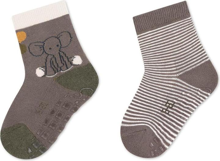 Image du produit Sterntaler Chaussettes antidérapantes Eddy Lot de 2 Gris Gr. 25/26 (lot de 2, 25 - 26)