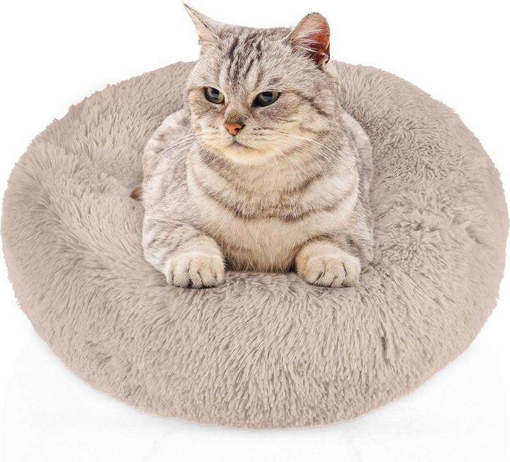 Image du produit Intirilife Lit pour animaux beige diamètre 100 cm (Chien, Chat)