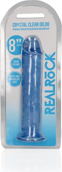 Actual product image RealRock Straight Realistic Dildo with Suction Cup - 8" / 20