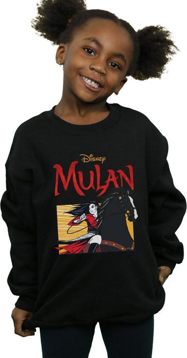 Actual product image Disney Girls Mulan Movie Horse Frame Sweatshirt (104)