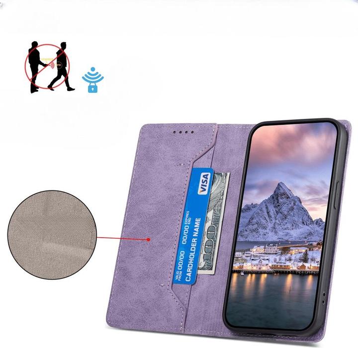 Produktbild Cover-Discount Hülle mit RFID Blocker violett (Samsung Galaxy S24)