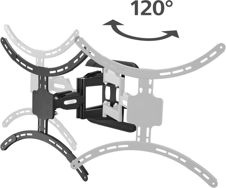 Image du produit Hama Support TV mural FULLMOTION, 3 étoiles, 229 cm (90"), noir (Mur, 90.16", 50 kg)
