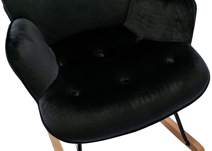 Actual product image CLP Sanka Velvet Rocking Chair, black
