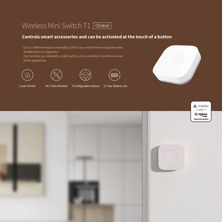 Produktbild Aqara Wireless Mini Switch T1 (Zigbee)