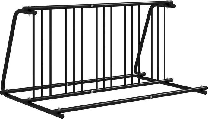 Produktbild Swisshandel24 Fahrradständer für 4 Fahrräder, wetterbeständig, zusätzliche Halterung, 155x100x75cm, Schwarz