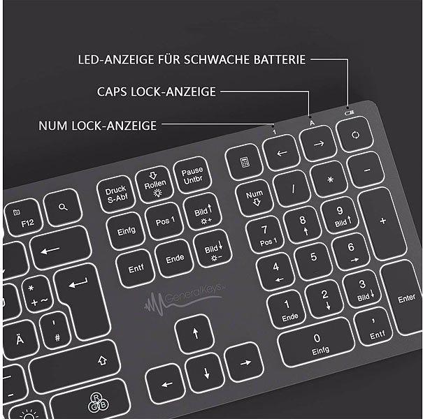 Produktbild GeneralKeys Funk-Tastatur (CH, Kabelgebunden)