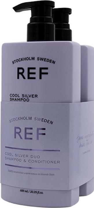 Actual product image Ref. REF Cool Silver Duo Set 600ml (600 ml, Silver shampoo)