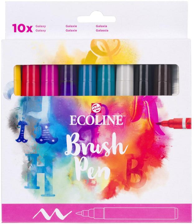 Talens Set di pennelli Ecoline (Multicolore, Rosso|Multicolore, 10 x)