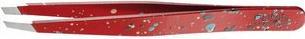 Image du produit Rubis Pinzette Actionpainting schräg, rot, Inox