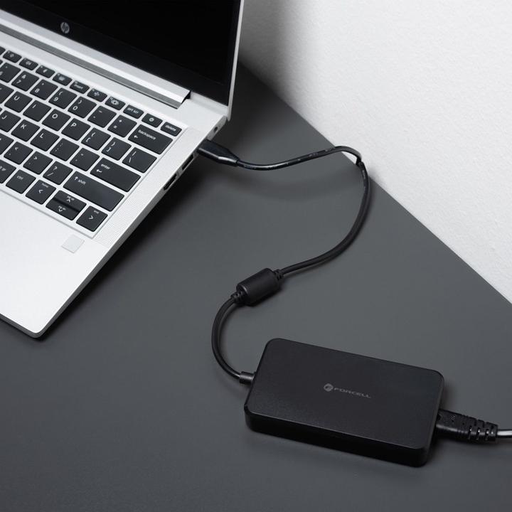 Produktbild Forcell Adapter F-ENERGY E856 uniwersal laptop charger 65W (6 adaptors) - czarny (65 W)