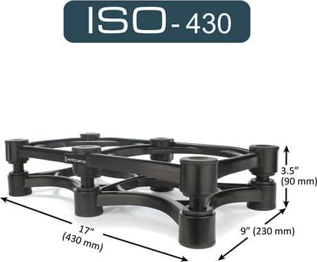 Image du produit Isoacoustics ISO-430 isolatie statief voor studiomonitor of gitaarversterker (1 pièce, Support, Inclinable)