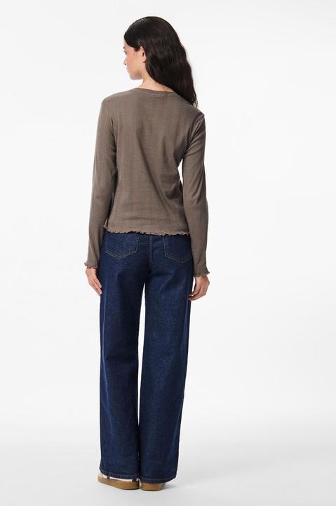 Produktbild Pieces Pcmarie Ls O-Neck Poin Top Jrs Noos Bc (M)