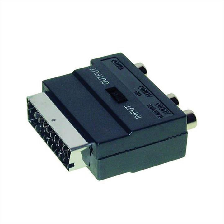 Productafbeelding Secomp Scart naar Composiet & S-Video Adapter (Scart, S-Video, 4 cm)