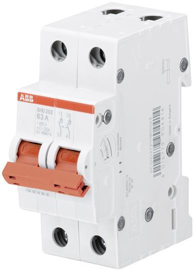 Image du produit ABB SHD202/63 Interrupteur-sectionneur 2P, 63A 2CDD272111R0063