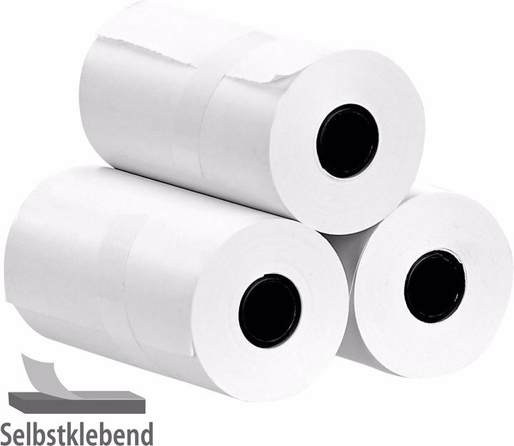 Produktbild Callstel 3er-Set selbstklebende Etiketten-Rollen, 80 mm Breite, je 3,5 m, weiss