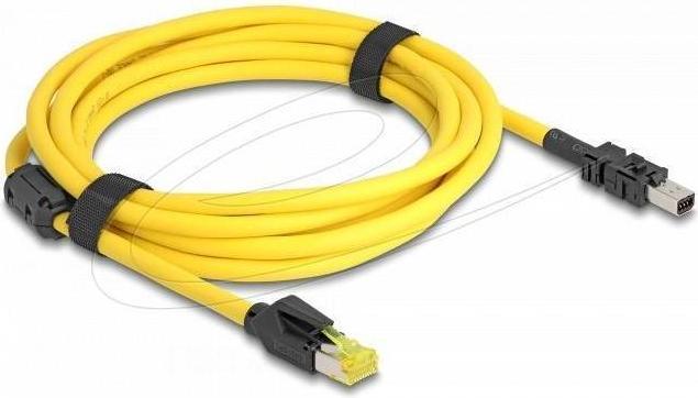 Actual product image Delock Kabel RJ45 Stecker Cat.6 zu Mini I/O 8 Pin D-Form Typ (S/STP, CAT6, 3 m)
