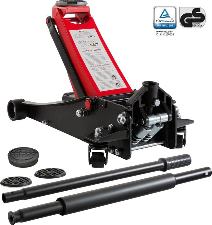 Image du produit Arebos Cric hydraulique 3 T (3 supports en caoutchouc inclus)