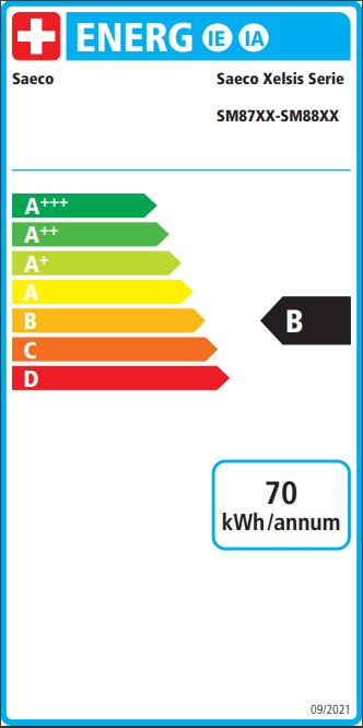 Etichetta energetica Saeco Xelsis Suprema SM8889/00 (Spina CH)