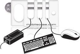 Produktbild Mobilis Kabel - Organizer - weiss