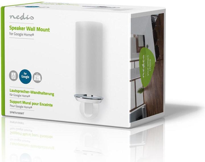 Actual product image Nedis Speaker Mount Google Home® Wall 2 kg Fixed Metal / Steel White (1 pcs., Wall installation)