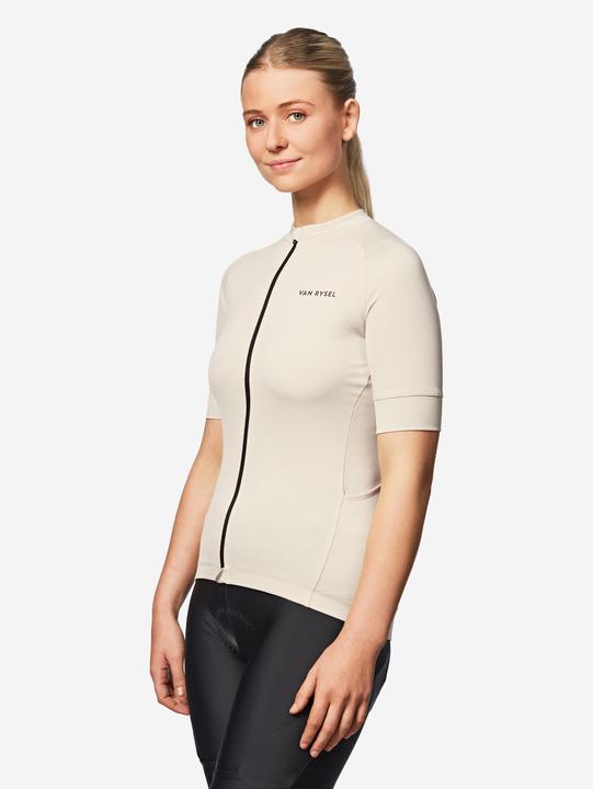 Actual product image Van rysel Women's Regular Short-Sleeved Summer Road Cycling Jersey - Beige (S)