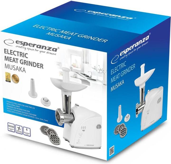 Actual product image Esperanza EKM032 Meat mincer. White 2200W