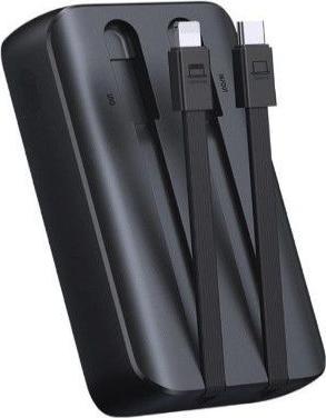 Produktbild Joyroom 30W 20000mAh mini Power Bank with built-in Cables, USB-A & USB-C - Black (10000 mAh, 30 W, 37 Wh)