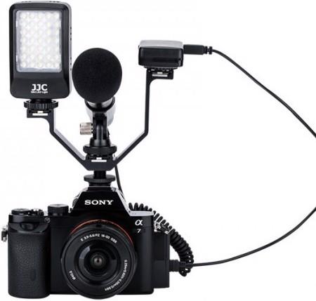 Actual product image JJC Triple shoe v-bracket 125mm for tripod or camera (Flash unit adapter)