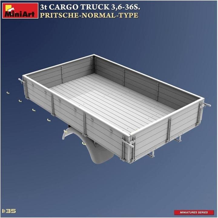 Actual product image 1:35 3t Cargo Truck 3,6-36S Platform Wagon