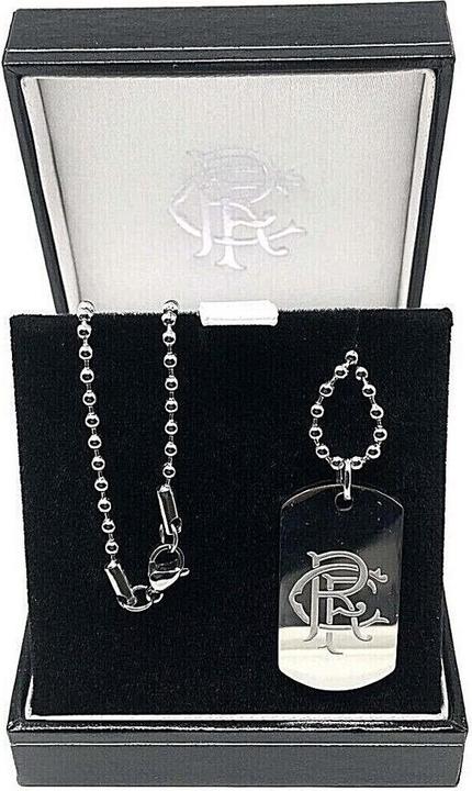 Immagine prodotto Rangers FC Acciaio Inossidabile Crest Inciso Medaglietta E Catena per Cani (100% materiale sintetico)