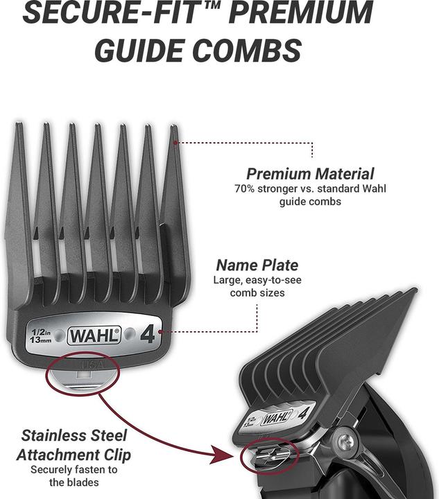 Produktbild Wahl Hair clipper HAIR TRIMMER 79520-5316 NETS (10 ACCESSORIES, 2x COMB, 2x CLIPS CASE)