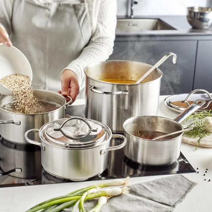 Actual product image Demeyere Resto set (Pan set + pot set, Stainless steel)