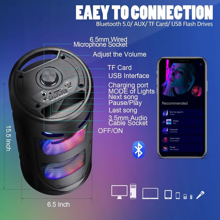 Produktbild BabYoung Tragbarer Bluetooth-Lautsprecher (10 h, Akkubetrieb)