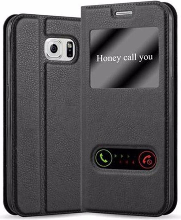 Actual product image Cadorabo Book with View double window cover (Samsung Galaxy S6)