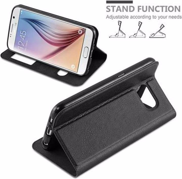 Actual product image Cadorabo Book with View double window cover (Samsung Galaxy S6)