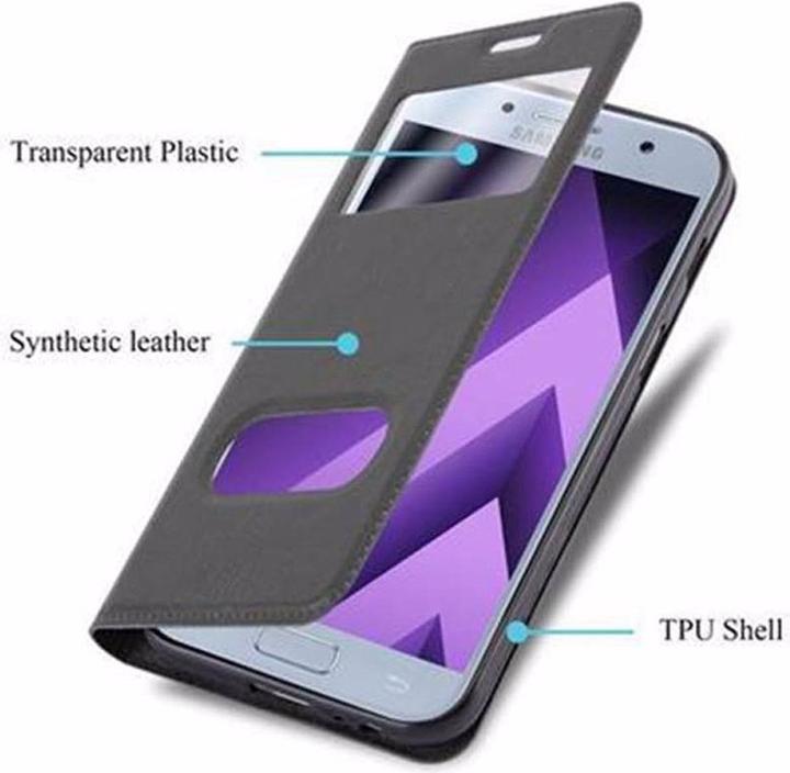 Actual product image Cadorabo Book with View double window cover (Samsung Galaxy A5 (2017))