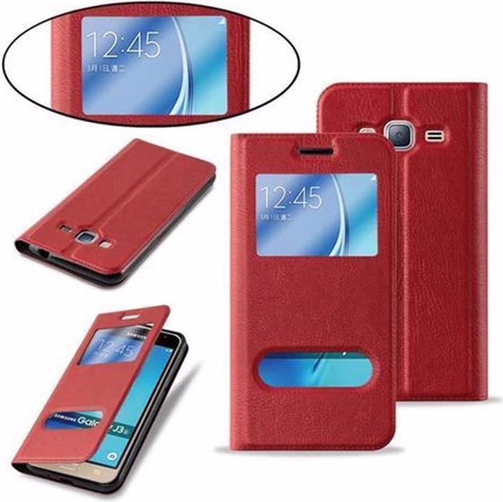 Produktbild Cadorabo Book mit View Doppelfenster Cover (Samsung Galaxy J3)