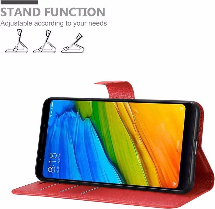 Actual product image Cadorabo Book with stand function cover (Xiaomi Redmi Note 5)