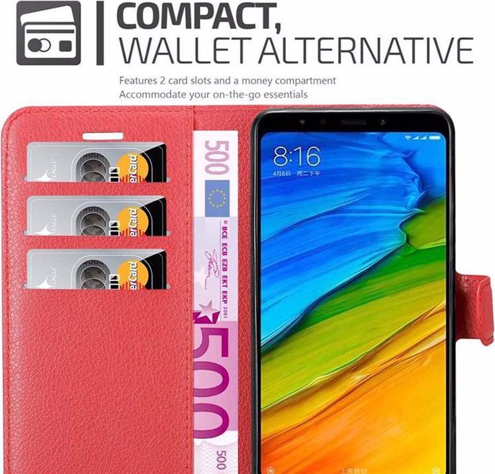 Actual product image Cadorabo Book with stand function cover (Xiaomi Redmi Note 5)