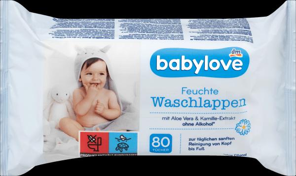 dm babylove Feuchte Waschlappen