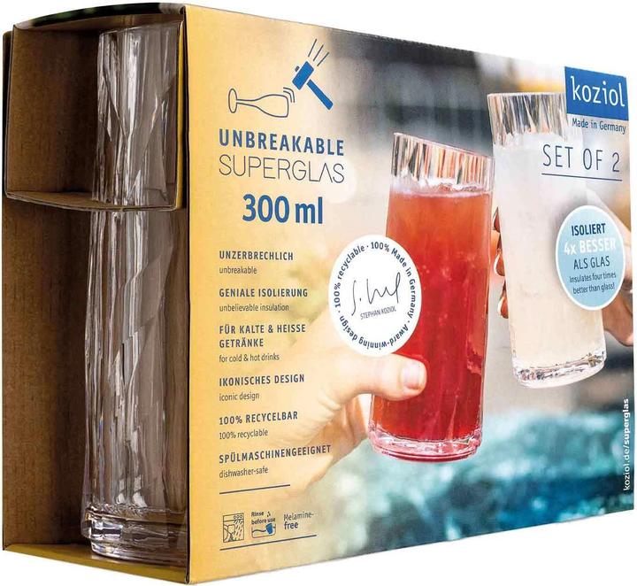 Produktbild Koziol Cocktailbecher Superglas Club No. 8, 300 ml, 2 Stück (0.30 l, 2 x)