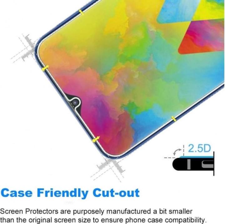 Produktbild Screenguard Samsung Galaxy M20 Panzerglas Schutzfolie Case Friendly Design (1 Stück, Samsung Galaxy M20)