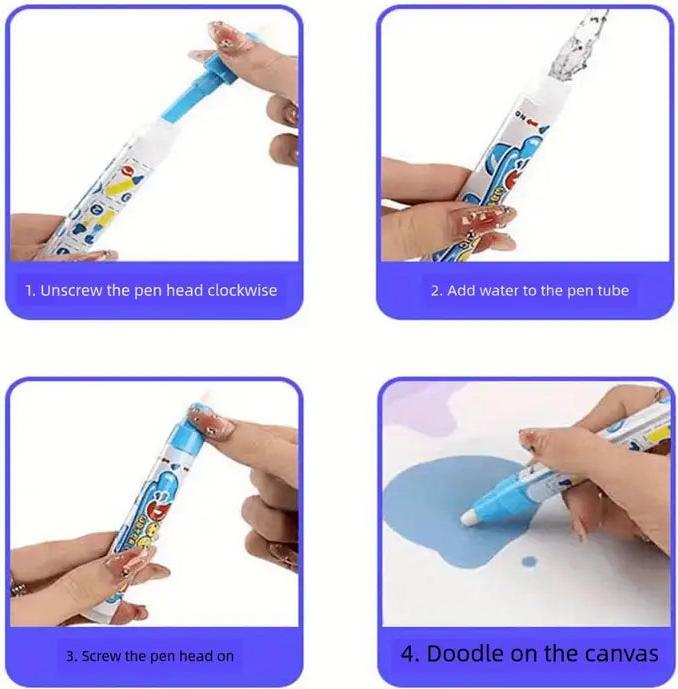 Produktbild Activity Board Wiederverwendbare magische Doodle-Matte und Aquarell-Leinwand - bringt Kindern sorglosen Malspass