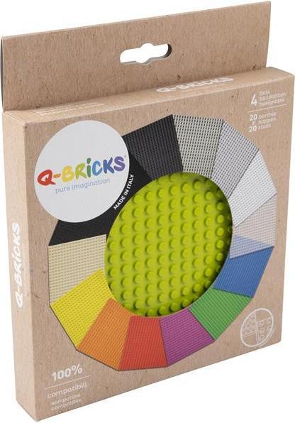 Actual product image Q-Bricks Building slab studs grass green